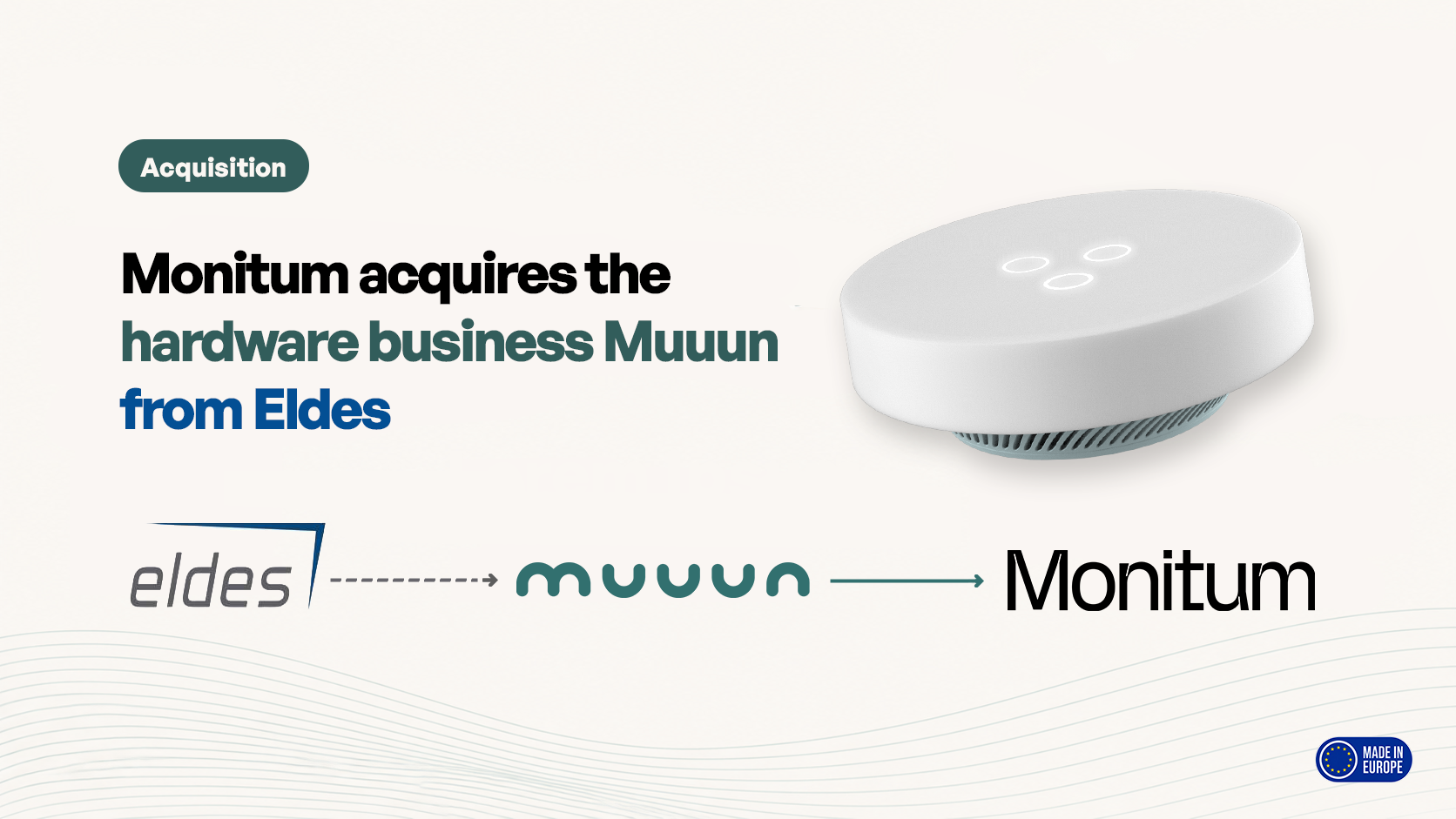 Monitum acquires the hardware business behind Muuun from Eldes